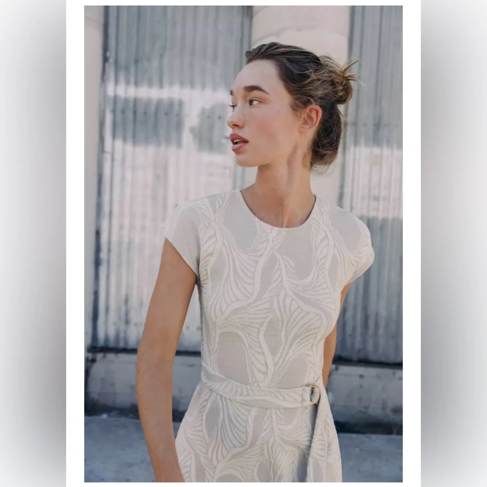 Zara Cream Midi Dress - Picture 1 of 8